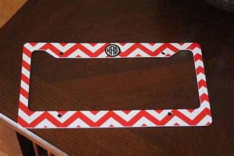 Personalized License Plate Frame With Your Chosen Design And Monogram