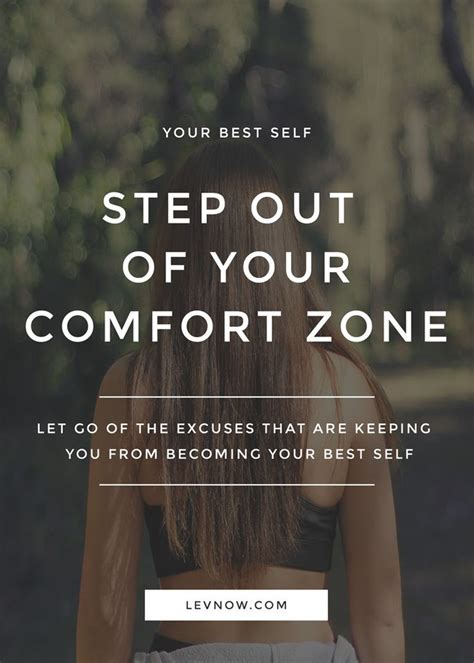 STEP OUT OF YOUR COMFORT ZONE Comfort Zone Personal Growth Motivation Best Self