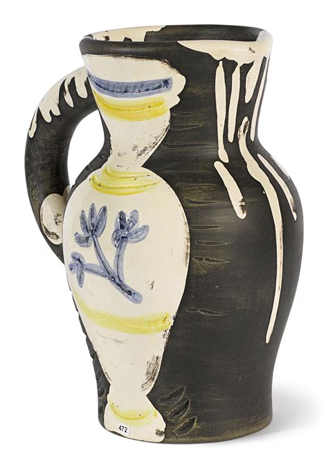 This picasso madoura ceramic vase was created in 1953, this chayotes red. PABLO PICASSO | PICHET AU VASE (A. R. 226) | Picasso ...