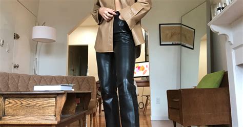 Review Aritzia Melina Leather Pants Trending On Tiktok