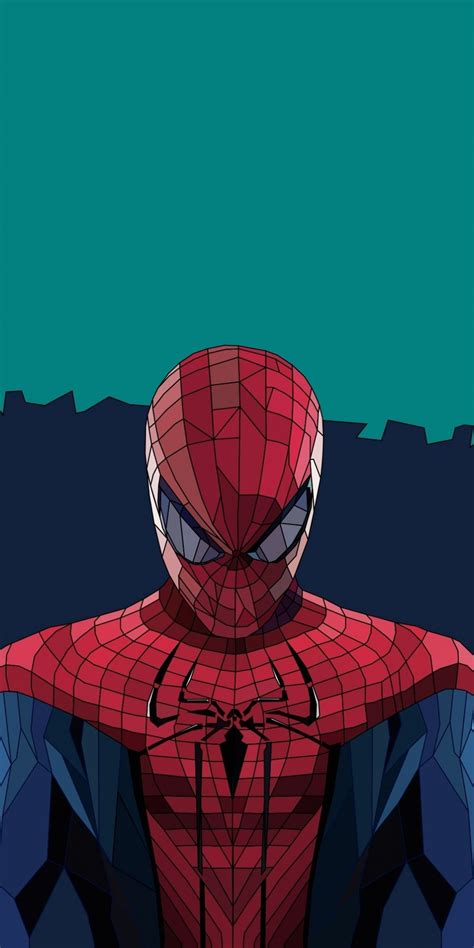 Spider Man Low Poly Art 1080x2160 Wallpaper Avengers Wallpaper