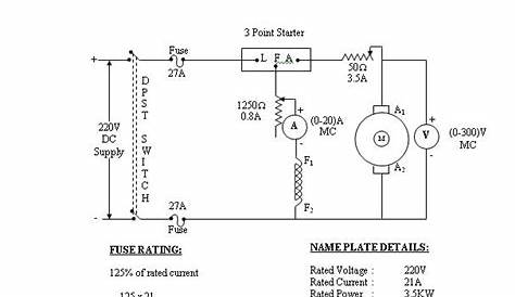 shunt motor circuit diagram