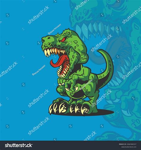 Tyranosaurus Rex T Rex Vector Illustration For Royalty Free Stock Vector Avopix
