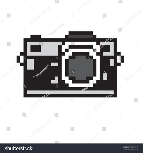 Pixel Art Camera เวกเตอร์สต็อก ปลอดค่าลิขสิทธิ์ 1361074610