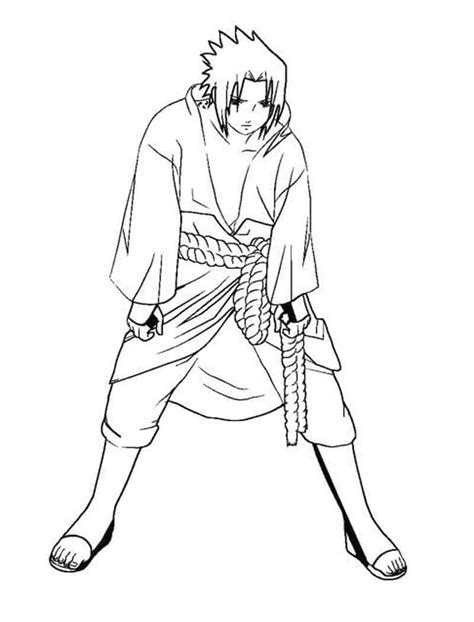 Akatsuki Sasuke Para Colorear Imprimir E Dibujar Coloringonlycom