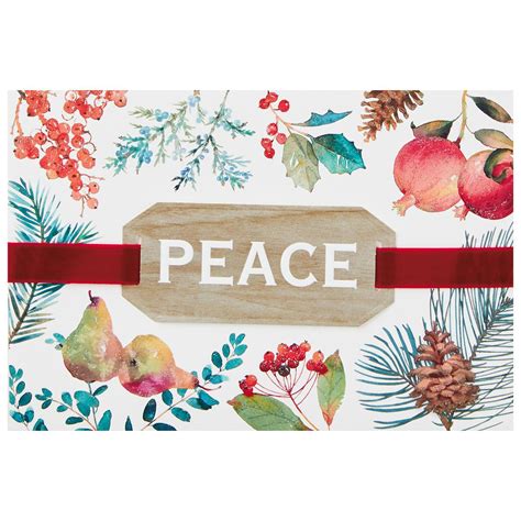 Peace Lettering Christmas Cards Box Of 8 Boxed Cards Hallmark