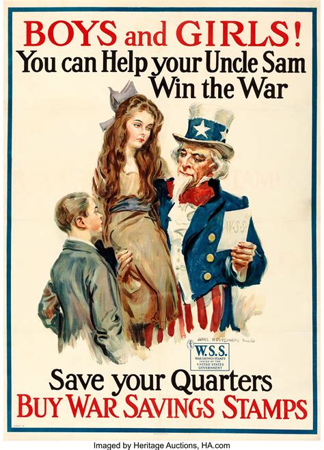World War I Propaganda By James Montgomery Flagg 1917 1918 Fine Lot 86484 Heritage Auctions