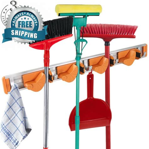 Garage storage is the first thing that comes to our minds for anything and everything that we need to remove from the rest of the house since it is not in need temporarily or for the long term. eBay #Sponsored Mop and Broom Holder Garage Storage ...