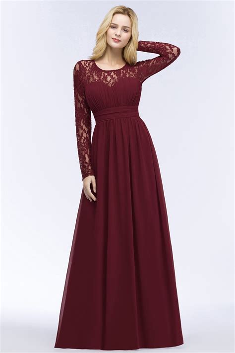 Burgundy Wedding Dress With Sleeves Dress Two