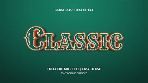 Premium Vector Classic Editable Text Effect