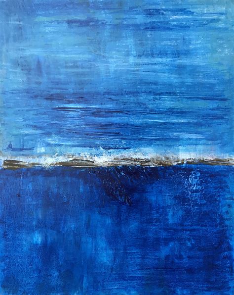Sea Of Blue Original Abstract Seascape Painting By Susanne Tester