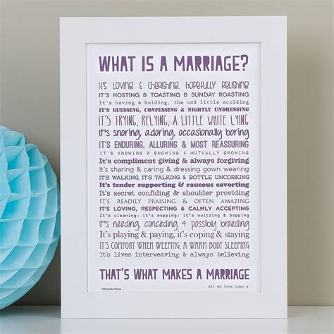 Marriage Print With Wedding Poem By Bespoke Verse