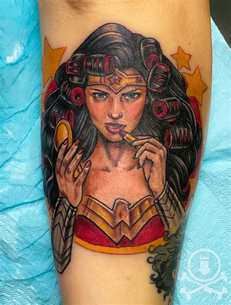 Beautiful Wonder Woman Tattoo Done By Meghan Patrick 12ozstudios