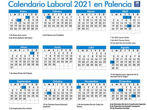 Consulte el calendario laboral de premià de dalt con los días festivos de 2021. Calendario laboral de 2021 en Palencia: estos son todos los festivos del nuevo año - Palencia - COPE