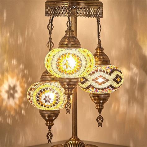 Big Globes Turkish Floor Lamp Turkish Moroccan Mosaic Etsy