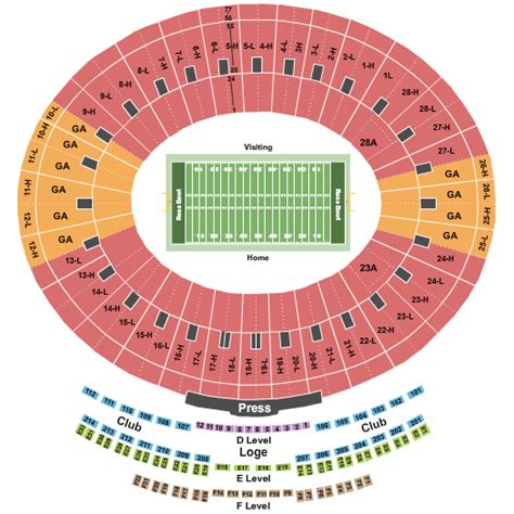 Rose Bowl Stadium Tickets And Seating Chart Etc