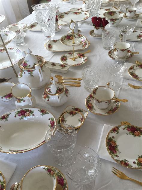 ‘old Country Roses ‘ Tea Party Tea Party Table Rose Dishes