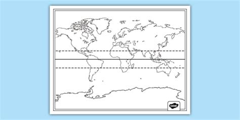 Printable Equator Map Geography Resource Twinkl Twinkl