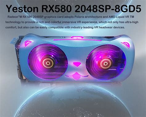 Yeston Radeon Rx580 2048sp 8g Gddr5 Cute Pet Pci Express X16 30 Video