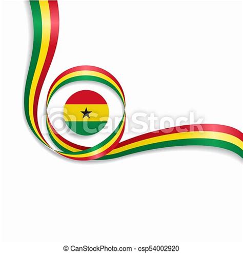 Ghanayan Wavy Flag Background Vector Illustration Ghanayan Flag Wavy