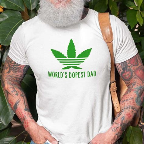 Worlds Dopest Dad Shirt Weed Leaf