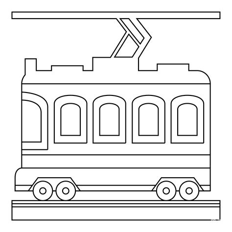 Tram Car Coloring Page Colouringpages