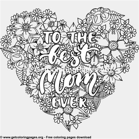 Mother To The Best Mom Ever Coloring Pages Mom Coloring Pages