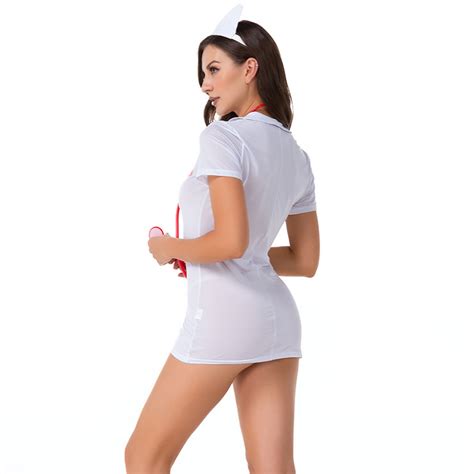 3pcs Sexy Adult Nurse S Uniform Cosplay Temptation Lingerie Costume Toy Stethoscope Set N21451