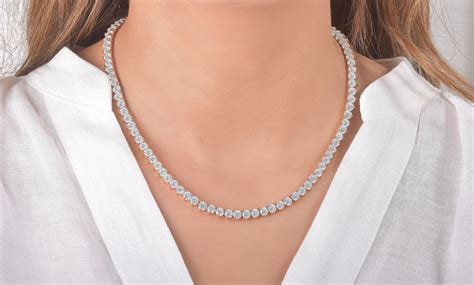 Crystal Prong Tennis Necklaces With Swarovski Elements Groupon