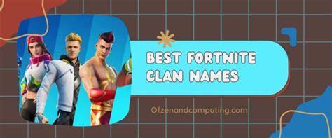 7400 Good Fortnite Clan Names 2023 Cool Sweaty Best