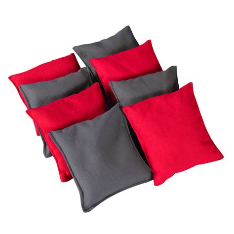 Cornhole Corn Hole Toss Bean Bag Beanbag Replacement 4 Grey And 4 Red