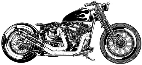 Motorcycle Illustration Harley Davidson Copyright David Vicente