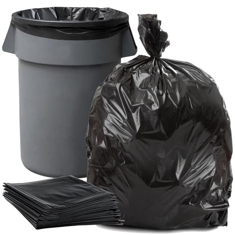 Plasticplace 56 Gallon Trash Bags │ 15 Mil │ Black Heavy Duty Garbage