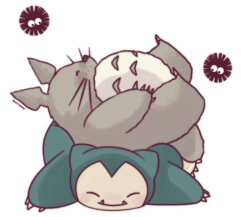 Totoro And Snorlax By Seviyummy On Deviantart Snorlax Totoro Chibi