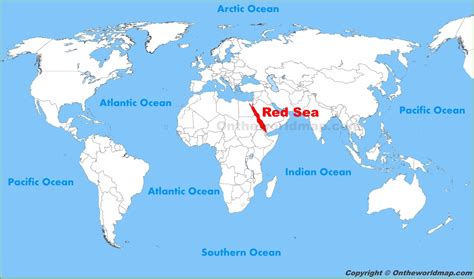 Red Sea On A World Map Table Rock Lake Map