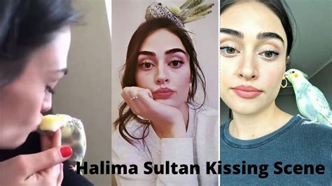 Esra Bilgiç Kissing Her Pet Parrot Halima Sultan Kissing Scene Youtube