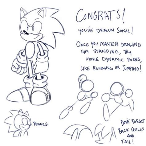 How To Draw Classic Sonic Step By Step