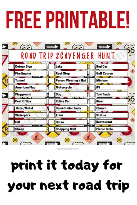 Why should you print off a scavenger hunt to take on your next road trip? Free Printable Road Trip Scavenger Hunt Game