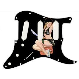 Pin Up Girl Pirate Wh Graphical Sss Hole Fender Strat Pickguard Custom Pickguards