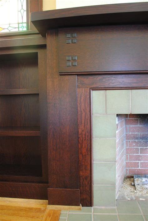 I used 3/4 inch hardwood plywood for the cases, 1/4 inch hardwood plywood for the backs, poplar for. Qt. Sawn White Oak Fireplace Surround & Bookcases | Oak ...