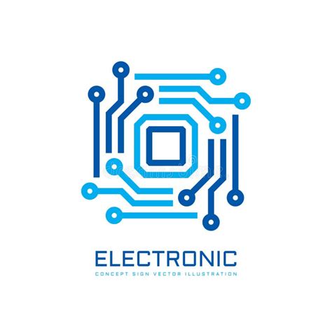 Electronic Technology Computer Chip Processor Concept Business Logo