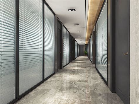 Modern Office Hallway Design 3d Model Cgtrader