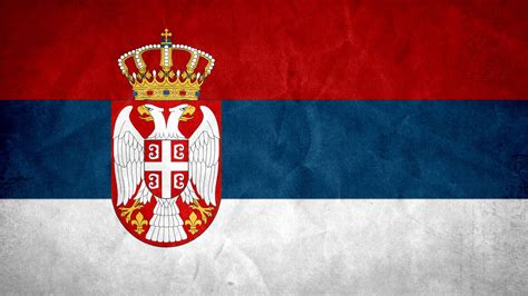 Download National Flag Of Serbia Wallpaper