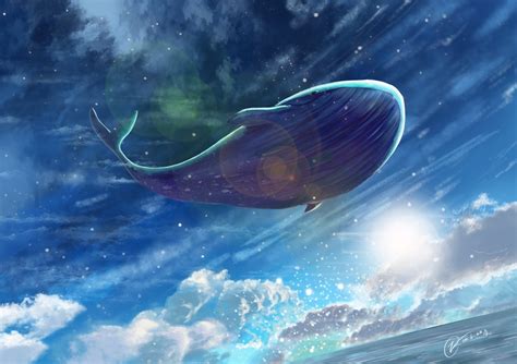 Download Whale Anime Animal Hd Wallpaper By 木·容