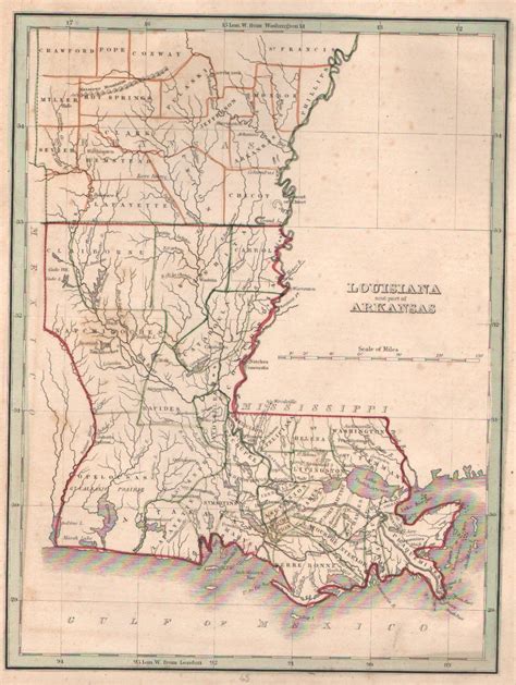 Louisiana Map 1835 Louisiana Map Map Louisiana