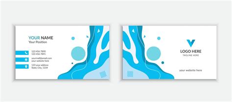 Abstract Blue Creative Business Card Template Design 7047726 Vector Art