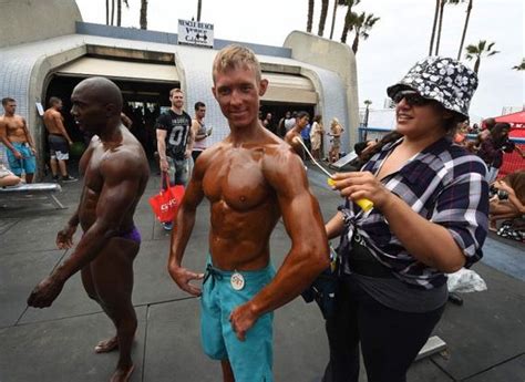 Bikini Babes Parade Around At The Memorial Day Muscle Beach Contest