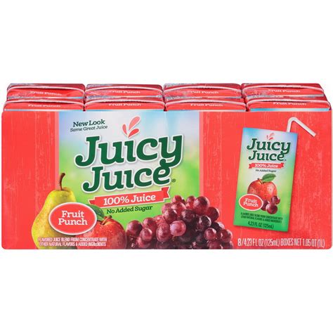 Juicy Juice Punch Single Serve Fun Box 423floz 40count Walmart