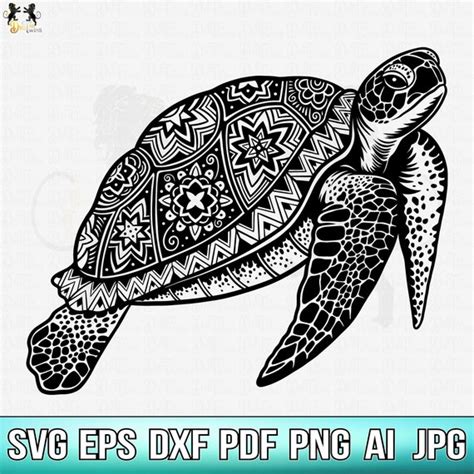 Turtle Mandala Svg Turtle Svg Mandala Svg Sea Turtle Svg Etsy