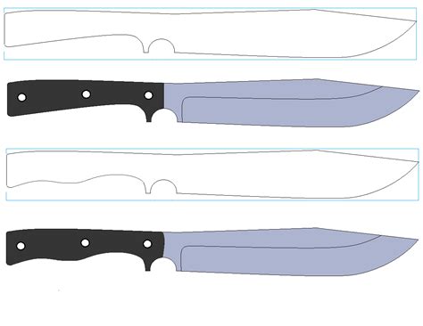 Free knife design templates of japanese kitchen knives. Brad's Knives